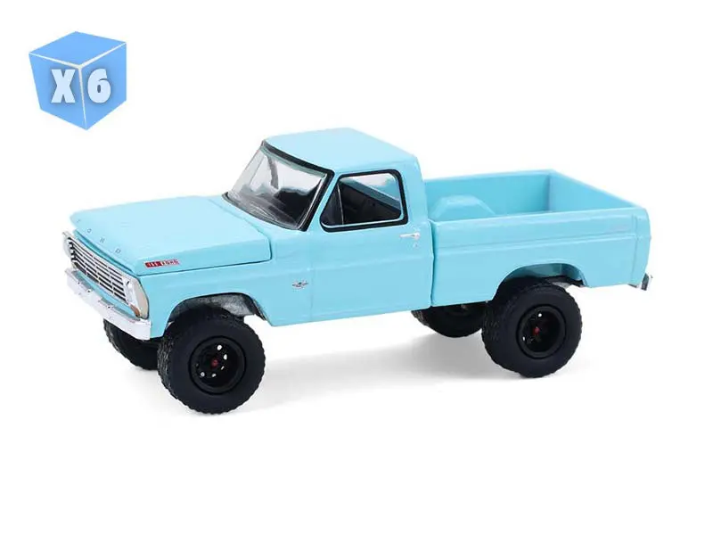 6 Pack 1967 Ford F-100 Custom Pickup (Barrett-Jackson Series 16) Diecast 1:64 Scale Model - Greenlight 37330B 1