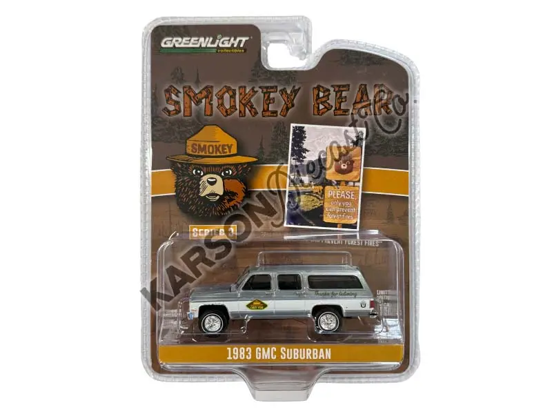 Chase 1983 Gmc Suburban (Smokey Bear Series 3) Diecast 1:64 Scale Model - Greenlight 38060D 1