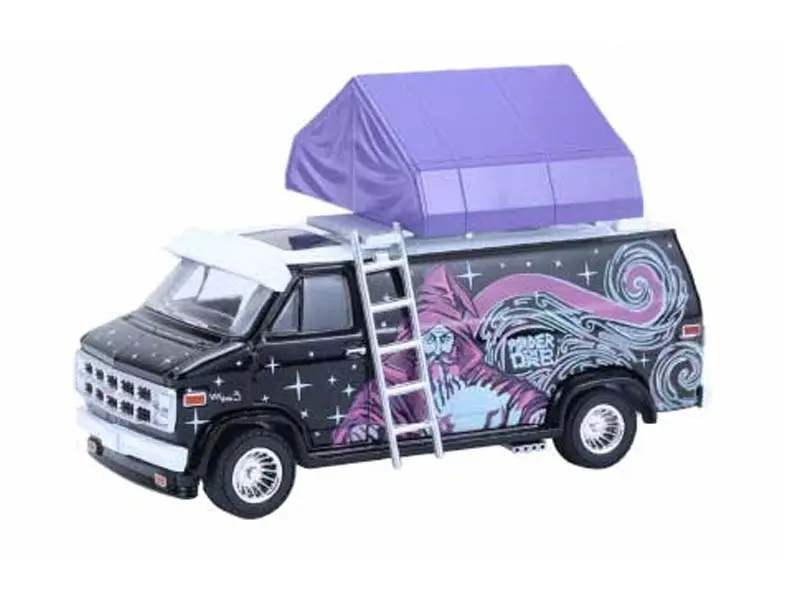 1978 Gmc Vandura Custom Van - Wizard W/ Camp'otel Cartop Sleeper Tent (The Great Outdoors Series 4) Diecast 1:64 Scale Model - Greenlight 38080C 1