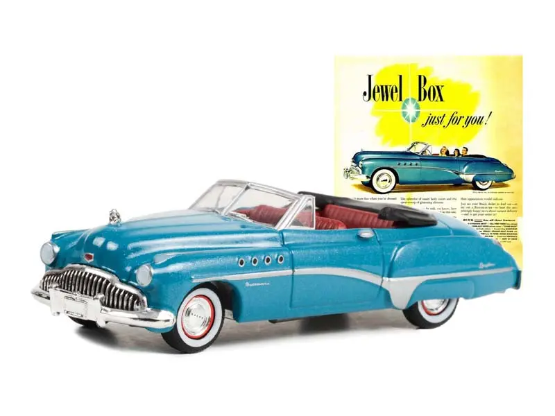 1949 Buick Roadmaster - Jewel Box Just For You! (Vintage Ad Cars) Series 8 Diecast 1:64 Scale Model Car - Greenlight 39110A 1