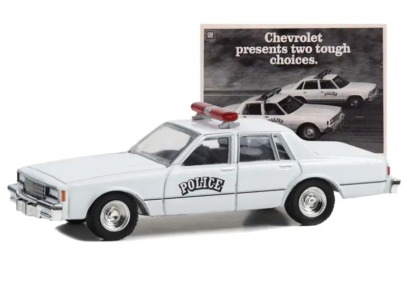 1980 Chevrolet Impala 9C1 Police - Chevrolet Presents.. (Vintage Ad Cars Series 9) Diecast 1:64 Scale Model - Greenlight 39130E 1