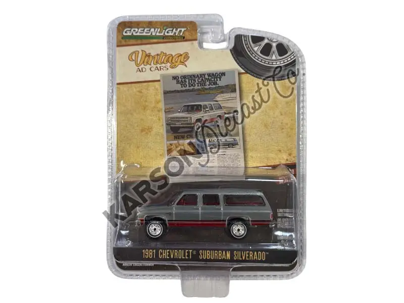 Raw Chase 1981 Chevrolet Suburban (Vintage Ad Cars Series 10) Diecast 1:64 Scale Model - Greenlight 39140F 1