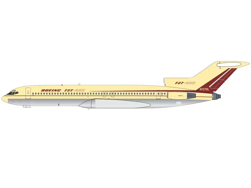 Pre-Order House Livery Boeing 727-200 - N7270l (V1:400) Diecast 1:400 Scale Model - 400021 1