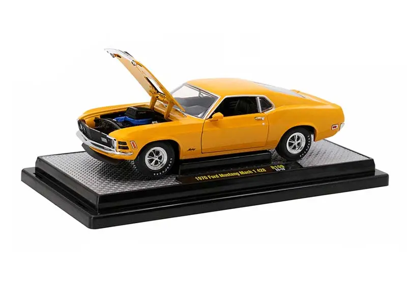 1970 Ford Mustang Mach 1 428 – Orange (Release 109A) Diecast 1:24 Scale Model - M2 Machines 40300-109A 1