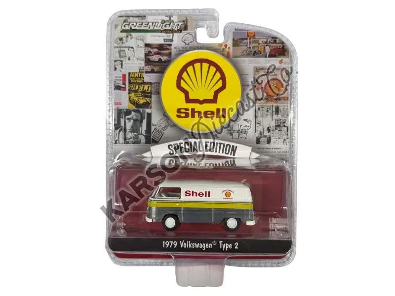 Raw Chase 1979 Volkswagen Type 2 Panel Van (Shell Oil Special Edition Series 2) Diecast 1:64 Scale Model - Greenlight 41155D 1