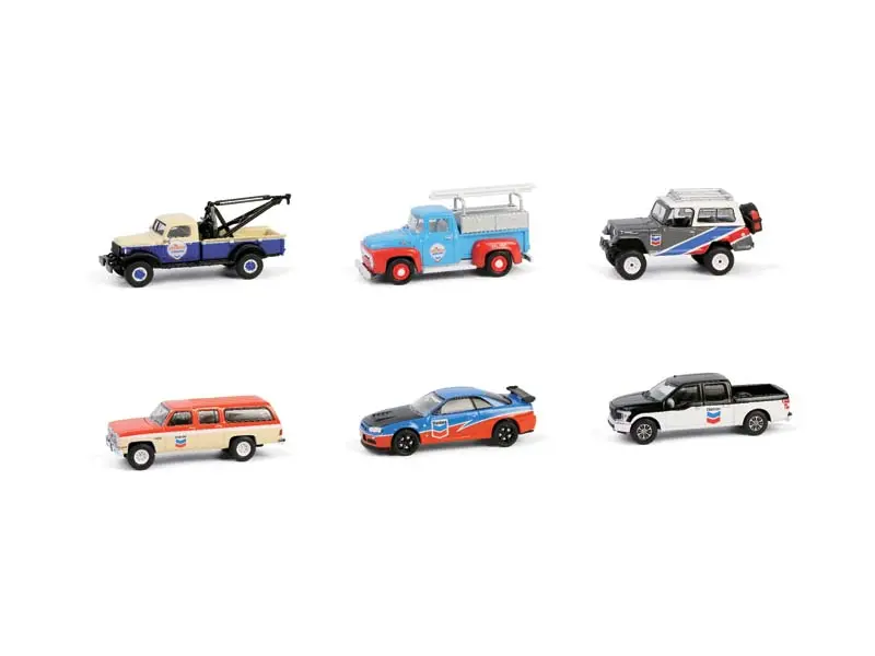 (Chevron Special Edition Series 1) Set Of 6 Diecast 1:64 Scale Models - Greenlight 41175 1