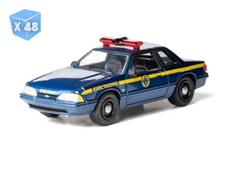 48 Pack 1988 Ford Mustang - New York State Police (Hot Pursuit Series 8) Diecast 1:64 Scale Model - Greenlight 42650A 1