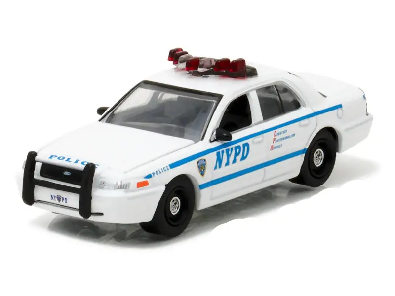2011 Ford Crown Victoria Police Interceptor - Nypd W/ Squad Number Decal Sheet Diecast 1:64 Scale Model - Greenlight 42771 1