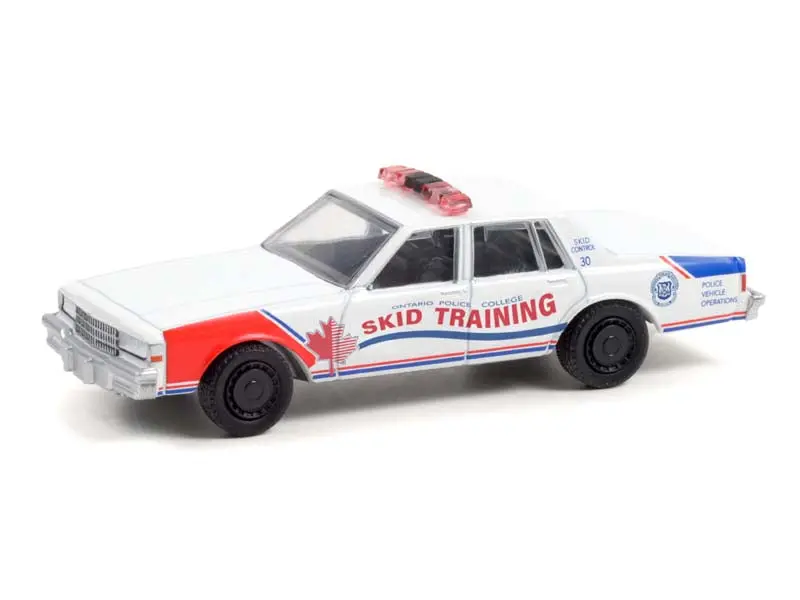 1987 Chevrolet Caprice - Ontario Police College Canada Skid Training Car (Hot Pursuit) Series 39 Diecast 1:64 Scale Model - Greenlight 42970B 1