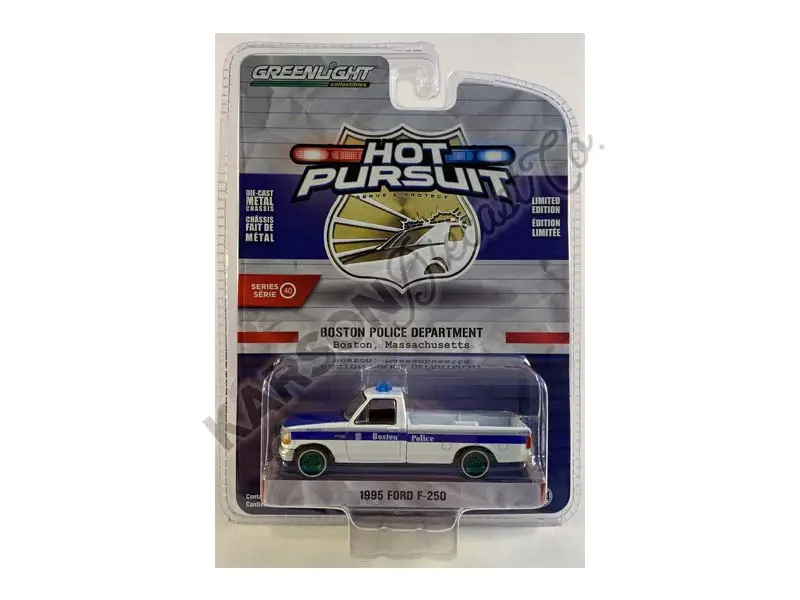 Chase 1995 Ford F-250 - Boston Police Department - Boston Massachusetts (Hot Pursuit) Series 40 Diecast 1:64 Scale Model Truck - Greenlight 42980C 1