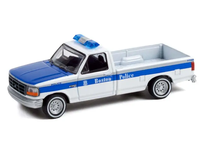 1995 Ford F-250 - Boston Police Department - Boston Massachusetts (Hot Pursuit Series 40) Diecast 1:64 Scale Model Truck - Greenlight 42980C 1