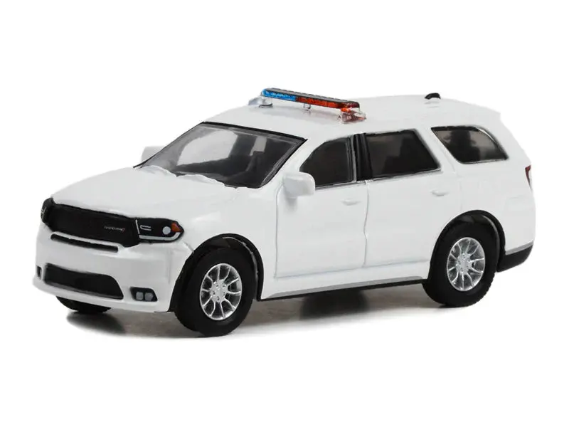 2022 Dodge Durango Pursuit White - Hot Pursuit W/ Lights Diecast 1:64 Scale Model - Greenlight 43003 1