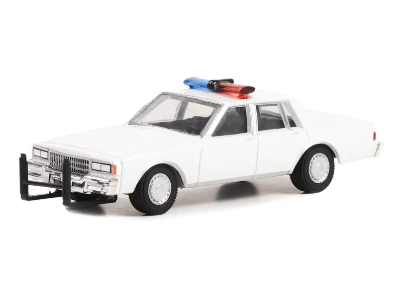 1980-90 Chevrolet Caprice White W/ Lights - Hot Pursuit Diecast 1:64 Scale Model Car - Greenlight 43005 1