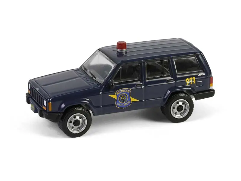2001 Jeep Cherokee - Michigan State Police (Hot Pursuit Series 46) Diecast 1:64 Scale Model - Greenlight 43040E 1