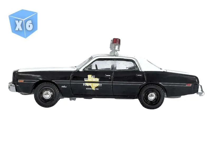 Pre-Order - 6 Pack 1978 Dodge Monaco - Texas Highway Patrol (Hot Pursuit Series 48) Diecast 1:64 Scale Model - Greenlight 43060A 1