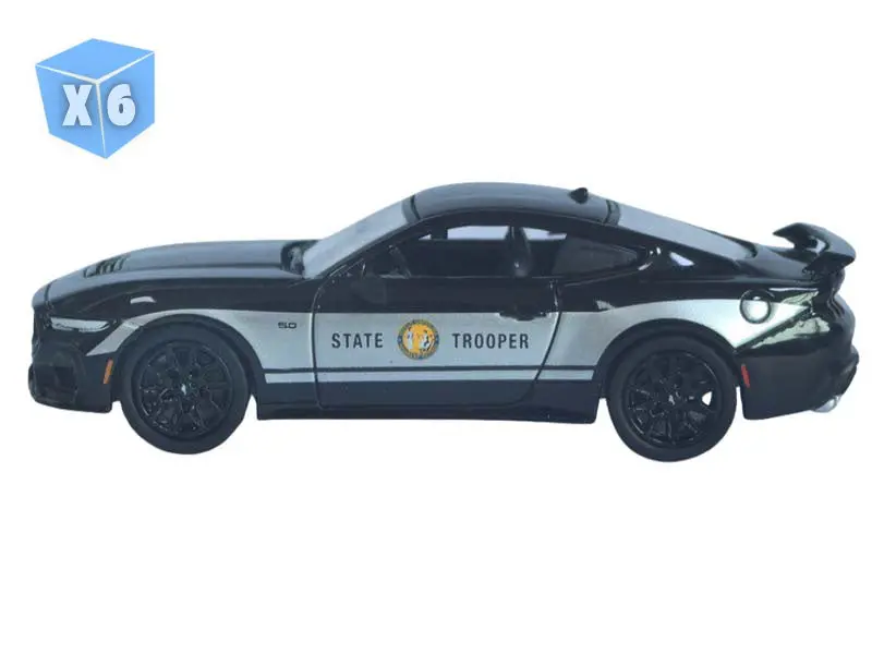 Pre-Order - 6 Pack 2024 Ford Mustang - North Carolina State Highway Patrol (Hot Pursuit Series 48) Diecast 1:64 Scale Model - Greenlight 43060F 1