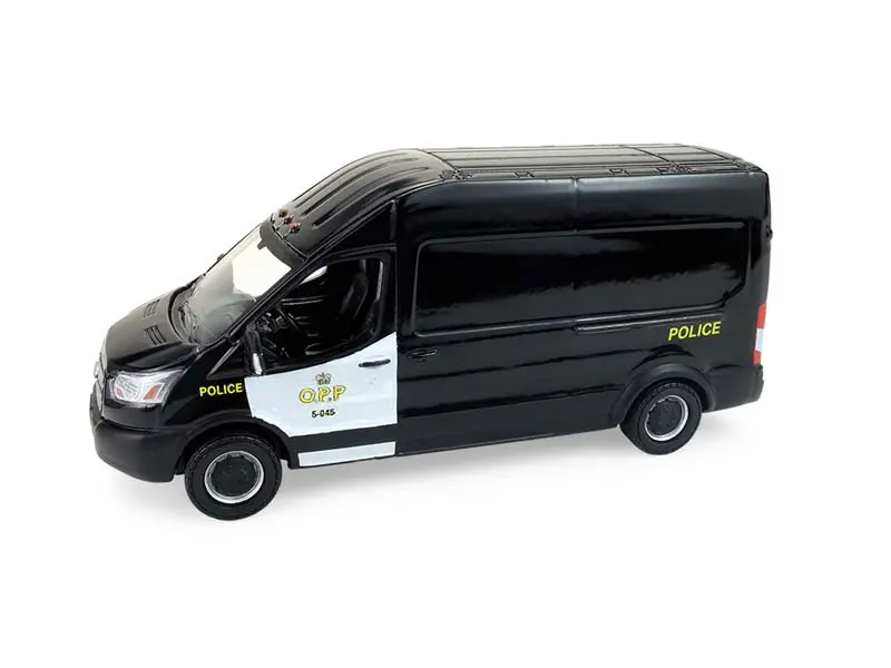 2015 Ford Transit - Ontario Provincial Police Opp (Hot Pursuit - Canada Special Edition) Diecast 1:64 Scale Model - Greenlight 43065D 1
