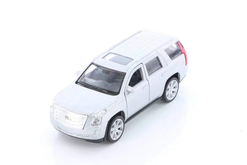 2017 Cadillac Escalade Silver Suv 1:38 Scale Diecast Pullback - Welly - 43751Sil 1