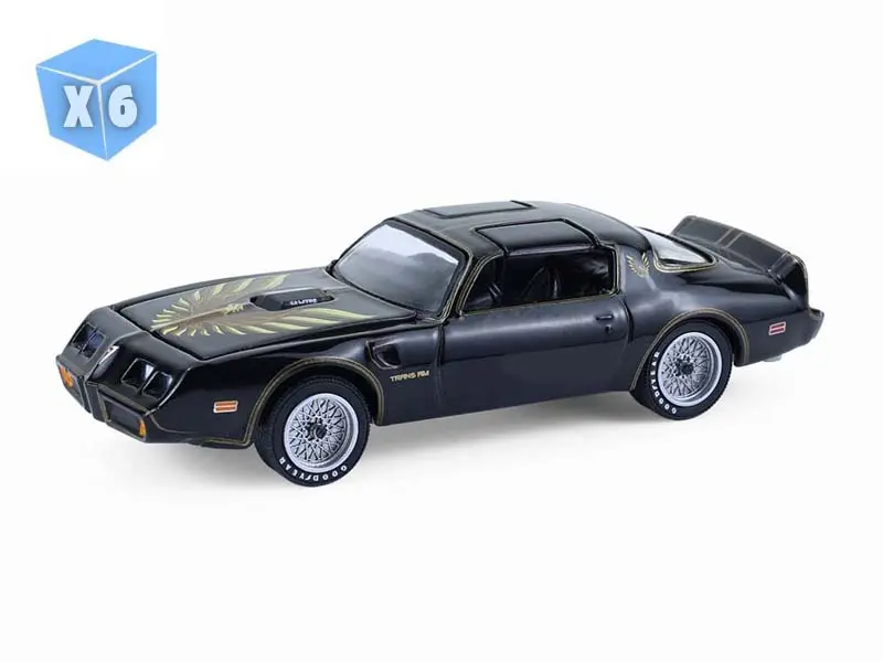 6 Pack 1979 Pontiac Firebird Trans Am - Rocky Ii (Hollywood Series 5) Diecast 1:64 Scale Model - Greenlight 44650C 1