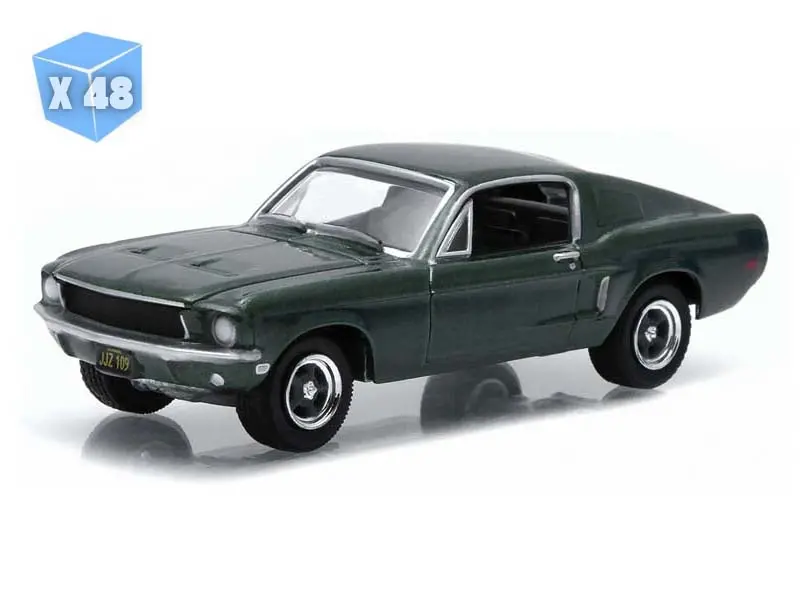 48 Pack 1968 Ford Mustang Gt Fastback - Highland Green (Hobby Exclu.) Diecast 1:64 Scale Model - Greenlight 44723 1
