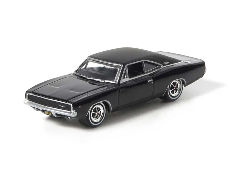 1968 Dodge Charger R/T - Black Diecast 1:64 Scale Model - Greenlight 44724 1
