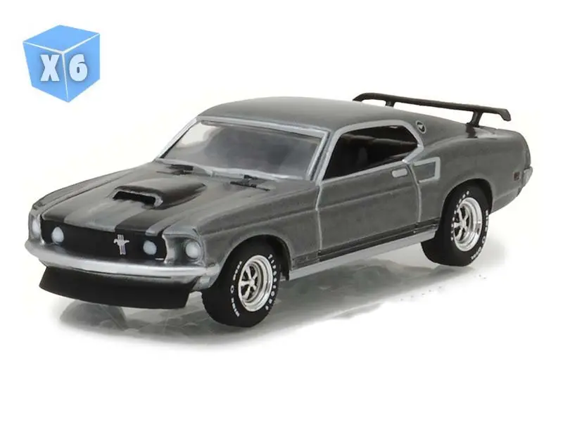 6 Pack 1969 Ford Mustang Boss 429 - John Wick (Hollywood Series 18) Diecast 1:64 Scale Model - Greenlight 44780E 1