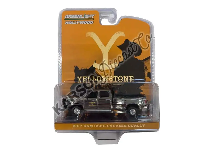 Chrome Chase 2017 Ram 3500 Laramie Dually - Yellowstone Dutton Ranch (Hollywood Series 38) Diecast 1:64 Scale Model - Greenlight 44980F 1