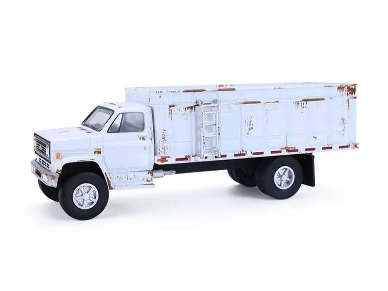 1980 Chevrolet C-70 Grain Truck – White Weathered (S.D. Trucks Series 20) Diecast 1:64 Scale Model - Greenlight 45200A 1