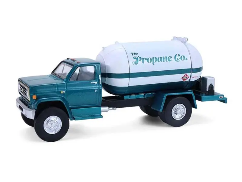 1982 Chevrolet C-60 Propane Truck – White & Green Metallic (S.D. Trucks Series 20) Diecast 1:64 Scale Model - Greenlight 45200B 1