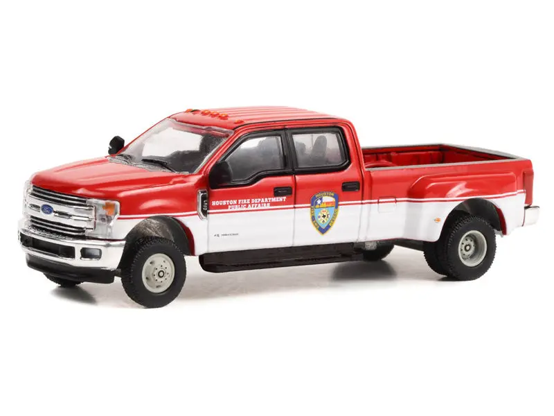 48 Count Case 2019 Ford F-350 Dually - Houston Fire Department Public Affairs Texas (Dually Drivers) Series 11 Diecast 1:64 Scale Model - Greenlight 46110D 1