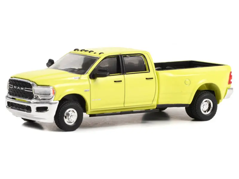 2019 Ram 3500 Big Horn - National Safety Yellow (Dually Drivers Series 11) Diecast 1:64 Scale Model - Greenlight 46110E 1
