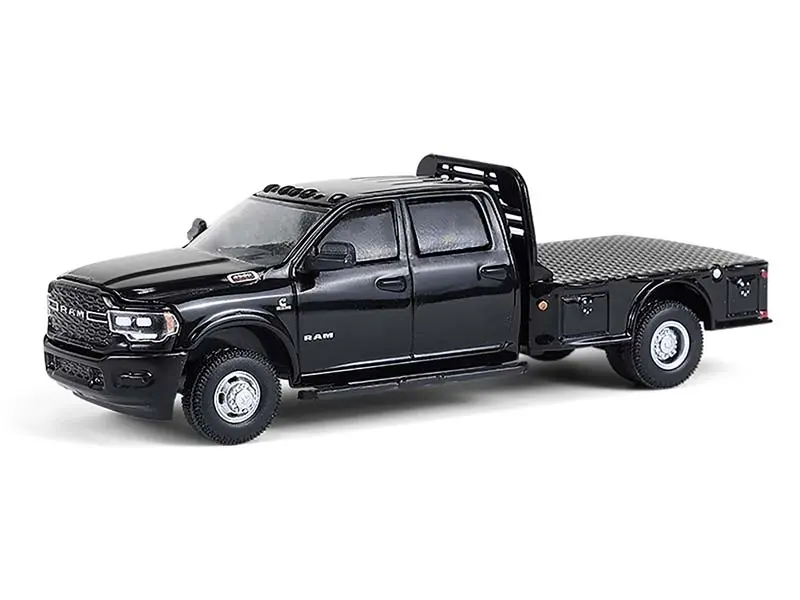 2023 Ram 3500 Dually Flatbed - Black (Dually Drivers Series 16) Diecast 1:64 Scale Model - Greenlight 46160F 1