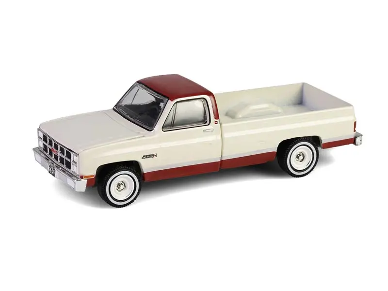 1981 Gmc Sierra Classic K2500 - Neutral & Dark Carmine Red Deluxe (Down On The Farm Series 10) Diecast 1:64 Scale Model - Greenlight 48100D 1