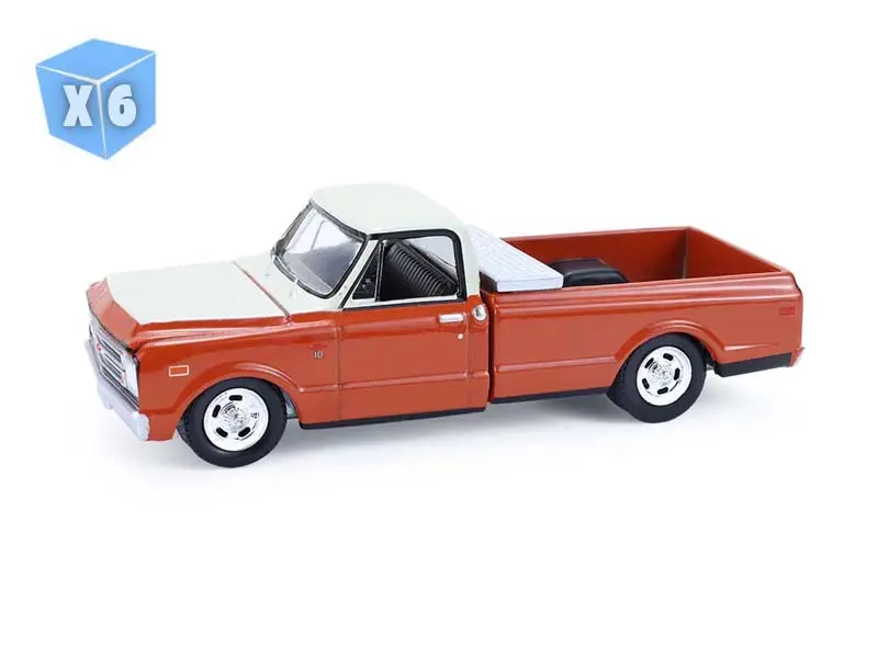 6 Pack 1968 Chevrolet C-10 W/ Toolbox (Down On The Farm Series 11) Diecast 1:64 Scale Model - Greenlight 48110D 1