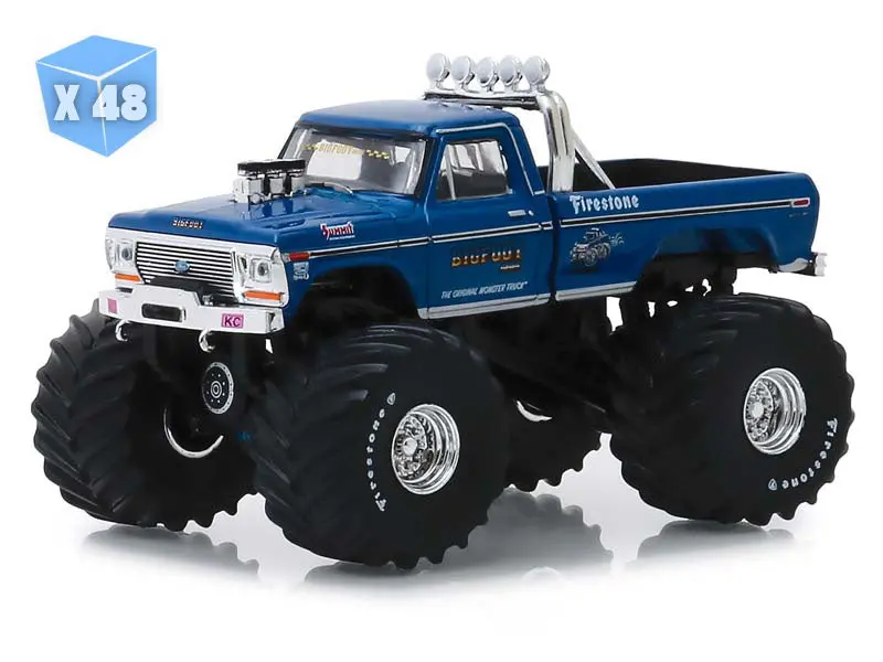 Pre-Order - 48 Pack 1974 Ford F-250 Monster Truck Bigfoot #1 W/ 66-Inch Tires (Kings Of Crunch Series 4) Diecast 1:64 Scale Model - Greenlight 49040A 1