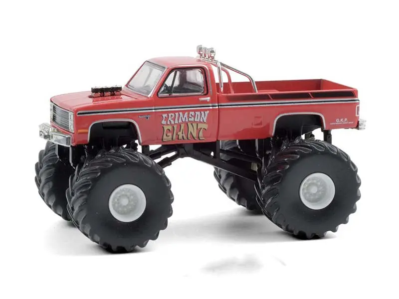 1987 Chevrolet Silverado Monster Truck Red - Crimson Giant (Kings Of Crunch) Series 8 Diecast 1:64 Model - Greenlight 49080F 1