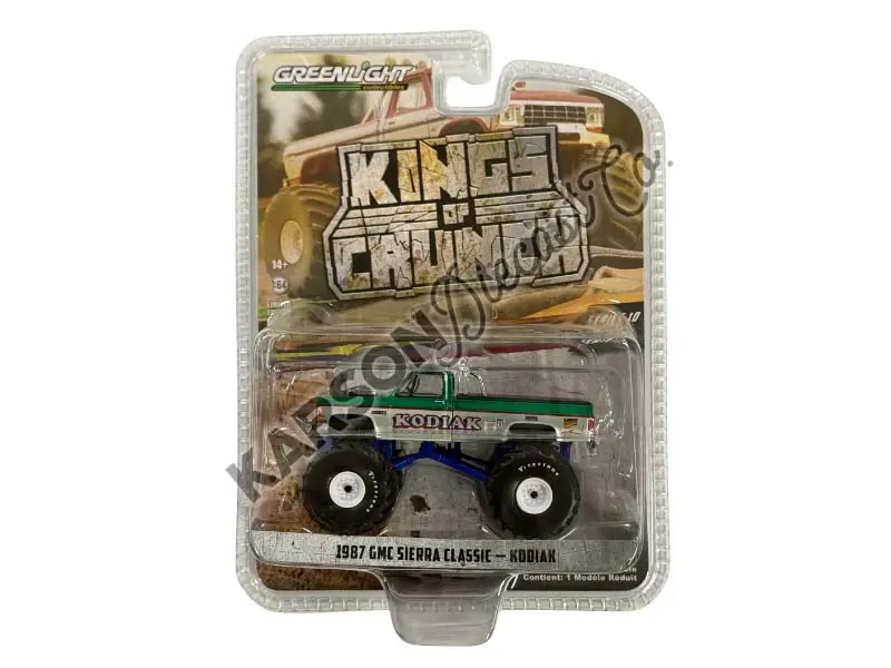Chase 1987 Gmc Sierra Classic Monster Truck - Kodiak (Kings Of Crunch Series 10) Diecast 1:64 Scale Model - Greenlight 49100E 1