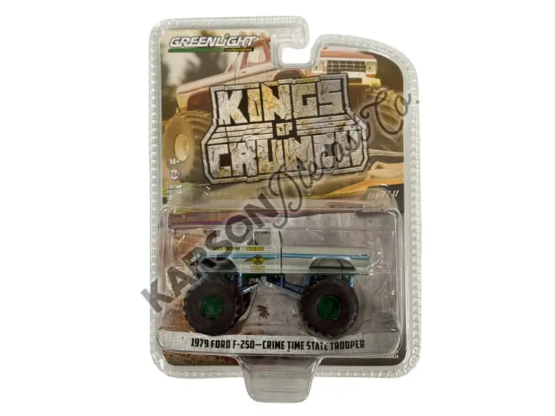 Chase 1979 Ford F-250 Monster Truck - Crime Time State Trooper (Kings Of Crunch Series 11) Diecast 1:64 Scale Model - Greenlight 49110C 1