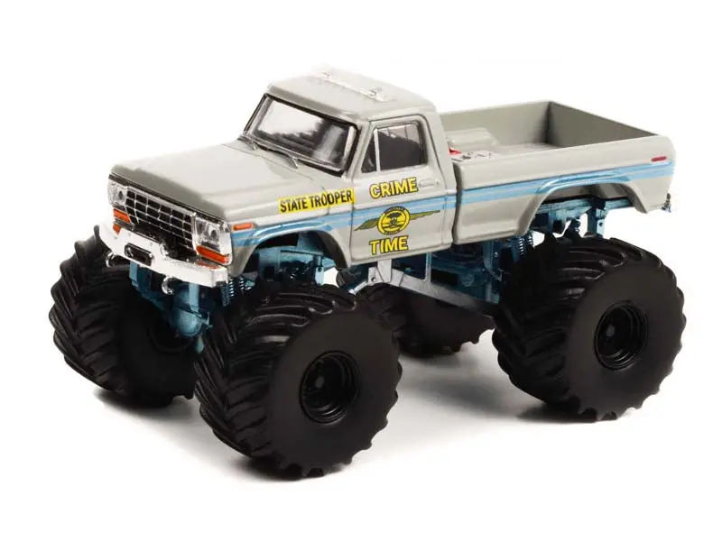 1979 Ford F-250 Monster Truck - Crime Time State Trooper (Kings Of Crunch Series 11) Diecast 1:64 Scale Model - Greenlight 49110C 1