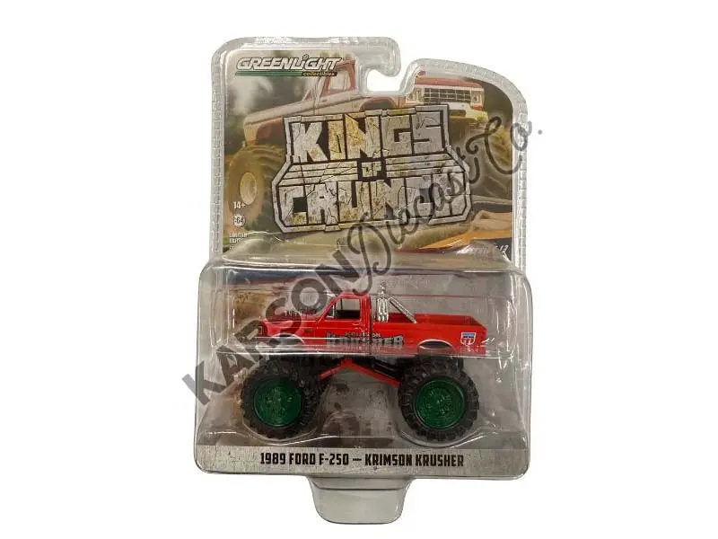 Chase 1989 Ford F-250 Monster Truck - Krimson Krusher (Kings Of Crunch Series 13) Diecast 1:64 Scale Model - Greenlight 49130F 1