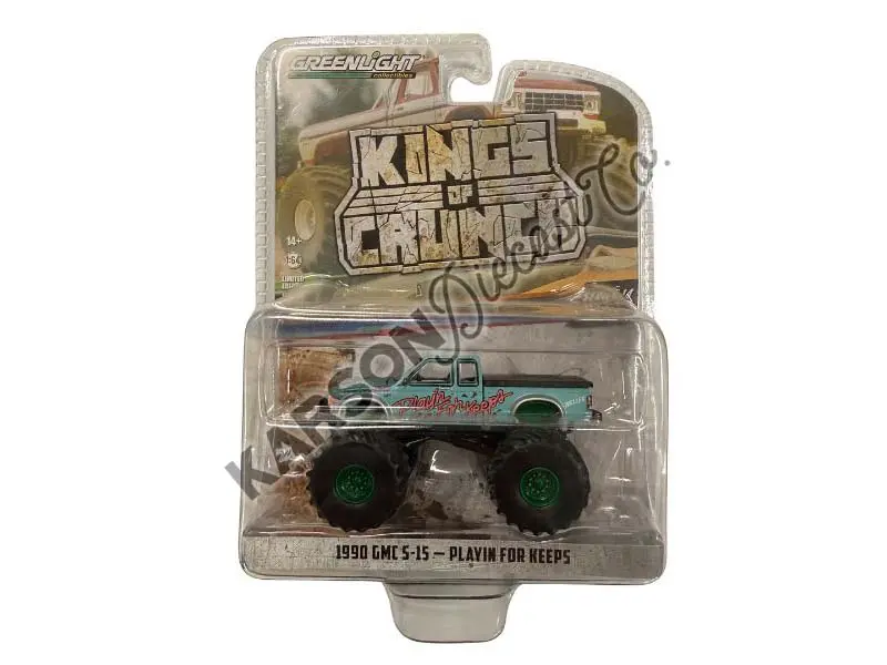 Chase 1990 Gmc S-15 Monster Truck - Playin For Keeps (Kings Of Crunch Series 14) Diecast 1:64 Scale Model - Greenlight 49140E 1