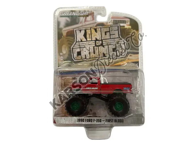 Chase 1990 Ford F-350 Monster Truck - First Blood (Kings Of Crunch Series 14) Diecast 1:64 Scale Models - Greenlight 49140F 1