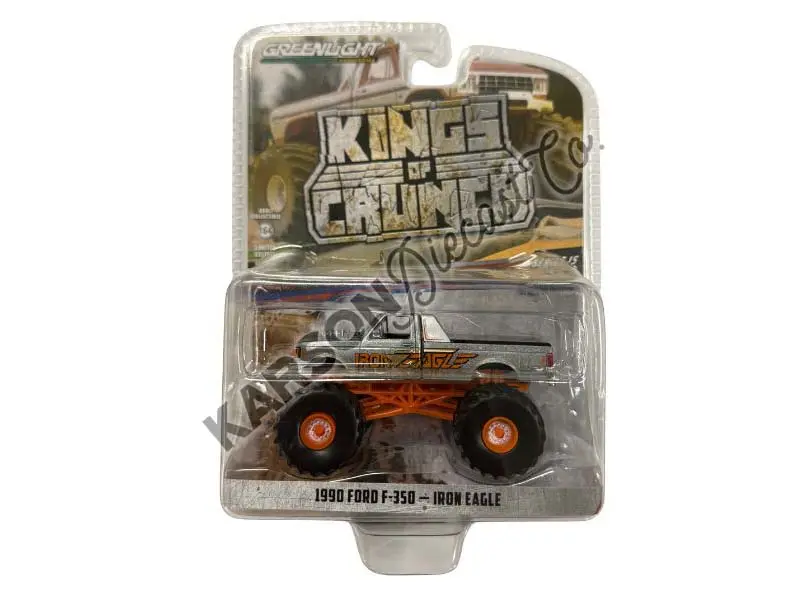 Raw Chase 1990 Ford F-350 -  Iron Eagle (Kings Of Crunch Series 15) Diecast 1:64 Scale Model - Greenlight 49150E 1