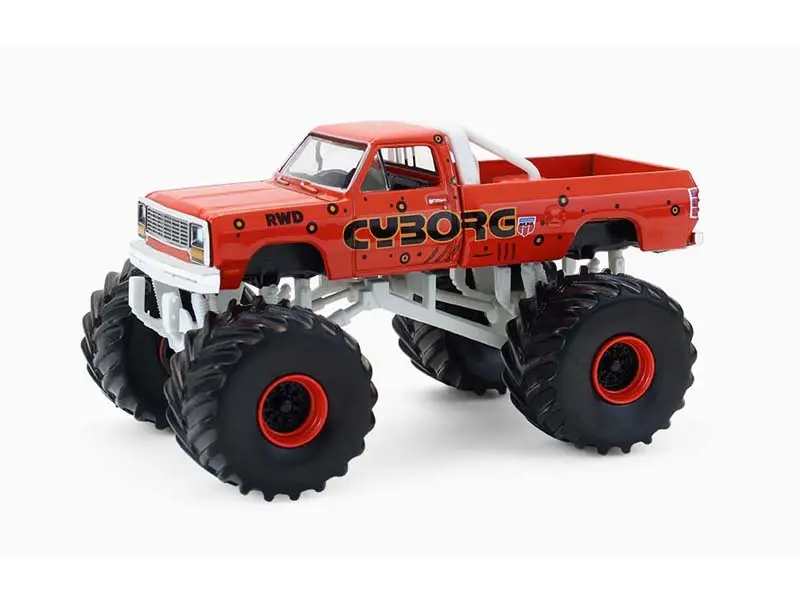 1990 Dodge Ram D250 Cyborg Monster Truck (Kings Of Crunch Series 16) Diecast 1:64 Scale Model - Greenlight 49160E 1