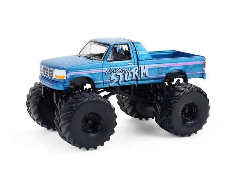 1993 Ford F-250 Northern Storm Monster Truck (Kings Of Crunch Series 16) Diecast 1:64 Scale Model - Greenlight 49160F 1