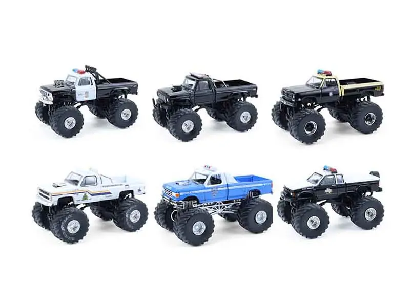 (Kings Of Crunch Special Edition – Hot Pursuit) Set Of 6 Diecast 1:64 Scale Models - Greenlight 49170 1