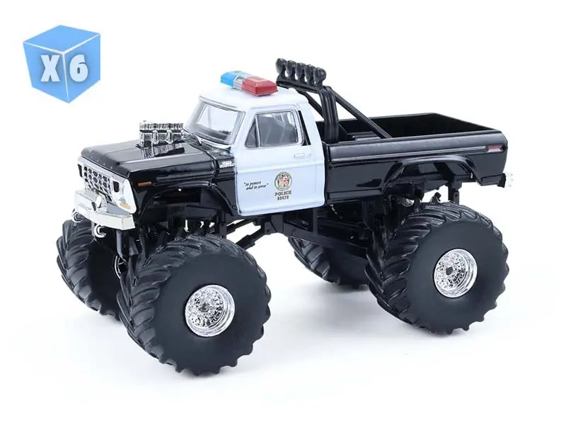 6 Pack 1978 Ford F-250 – Lapd (Kings Of Crunch Special Edition – Hot Pursuit) Diecast 1:64 Scale Model - Greenlight 49170A 1