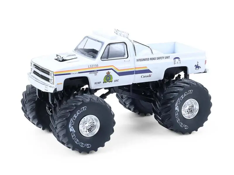 1986 Chevrolet Silverado - Canadian Police (Kings Of Crunch Special Edition – Hot Pursuit) Diecast 1:64 Scale Model - Greenlight 49170D 1