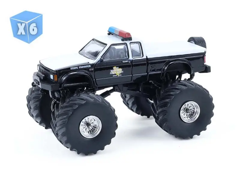 6 Pack 1990 Gmc S-15 Texas Department Of Public Safety (Kings Of Crunch Special Edition – Hot Pursuit) Diecast 1:64 Scale Model - Greenlight 49170F 1