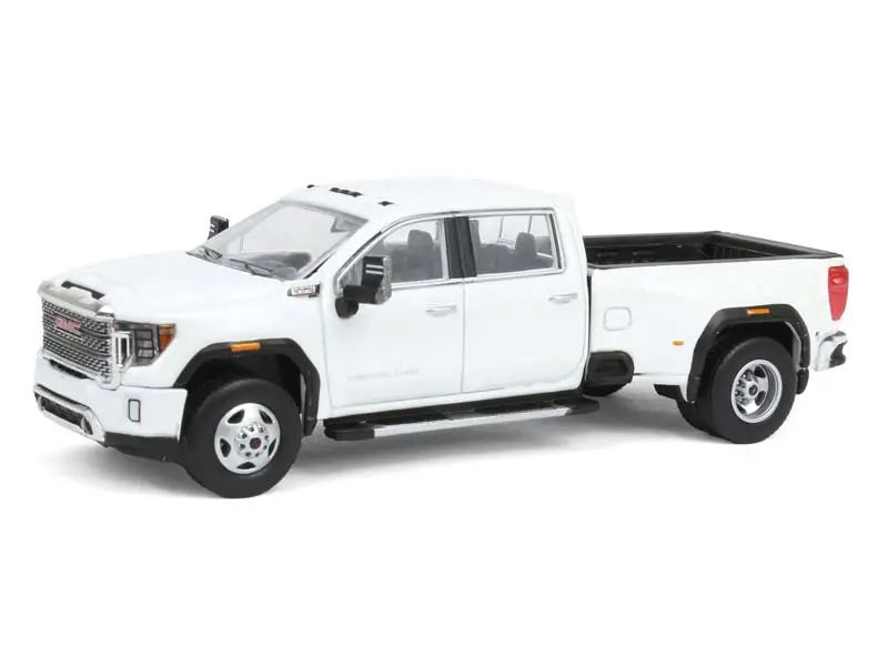 2022 Gmc Sierra 3500 Denali Dually - White Frost (2Nd Edition) Diecast 1:64 Scale Model - Karson Diecast Co. 51678B 1